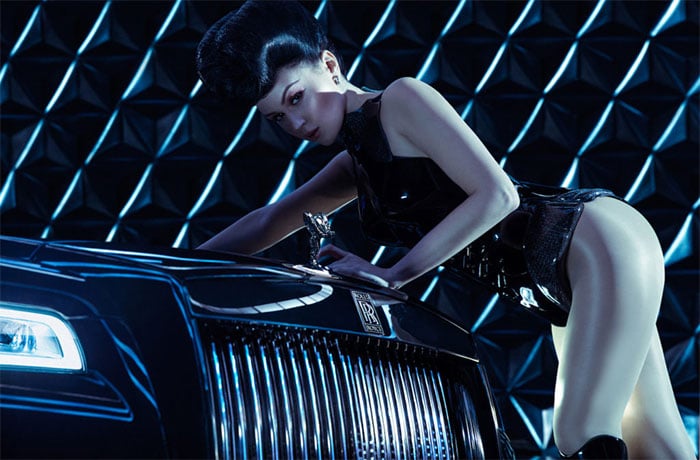 Bionic Performance Artist Viktoria Modesta Humanizes Rolls Royce Black Badge 2