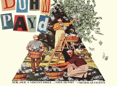 Slik Jack and Vincent Pryce performing in a dimly lit studio, promoting their new underground Hip-Hop single “Duhm Payd” featuring Troy Dunnit.