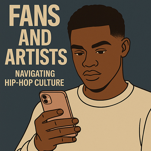 Editorial-style Hip-Hop artwork showing a glowing digital dashboard with bar graphs rising from vinyl records on a dark grey background with red accents and SpitFireHipHop.com branding.