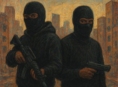 Cover-style image representing Sauce Yin and Poochie James for their underground Hip-Hop single “Dominican Rules,” both artists rapping over Sauce Yin’s production.