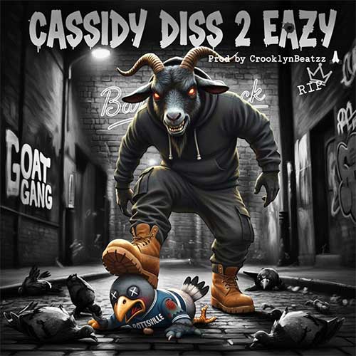 Cassidy delivers intense lyricism in “Diss 2 Eazy,” performing in a dark studio with a microphone as gritty Hip-Hop energy surrounds the scene