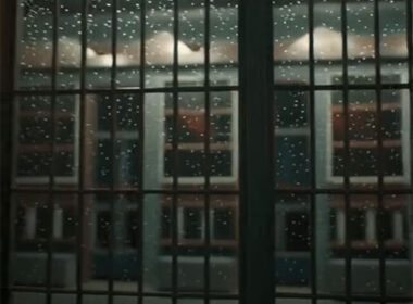 Five shadowy ninja figures enter a smoky recording studio with red lighting and a microphone stand at center — cinematic Hip-Hop storytelling theme for Mr. Ripley’s “Indeed.”