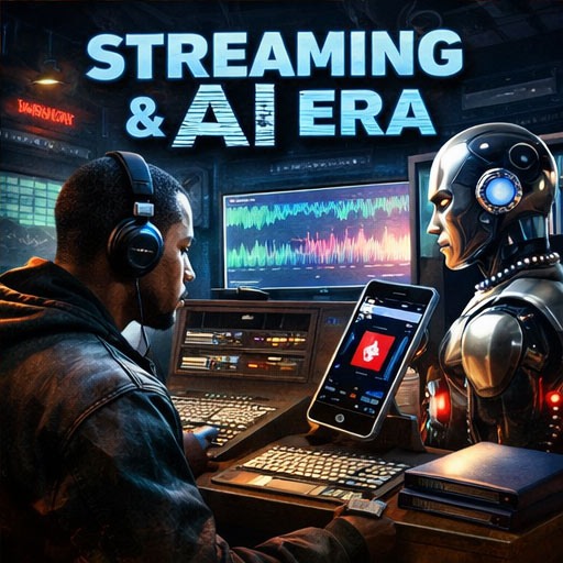 Golden Era hip-hop scene with DJs spinning vinyl turntables and MCs performing live in a gritty 1980s urban block party setting, representing the foundation of lyricism and DJ culture.