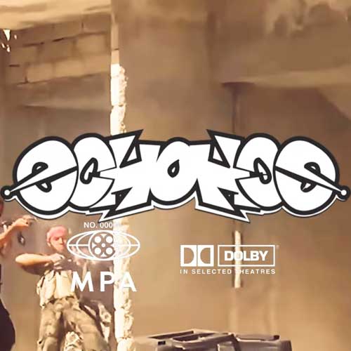 Hip-Hop artist standing in a corner store chips aisle filming a music video scene — gritty urban visual for Echo’s “Jihad” from EchoisthenameTV Season 16.