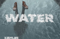 Two sneakers standing in reflective water with the word ‘WATER’ beneath them, representing introspection and growth in Hip-Hop — Kahlee, Digital Martyrs, Ash the Author single artwork.