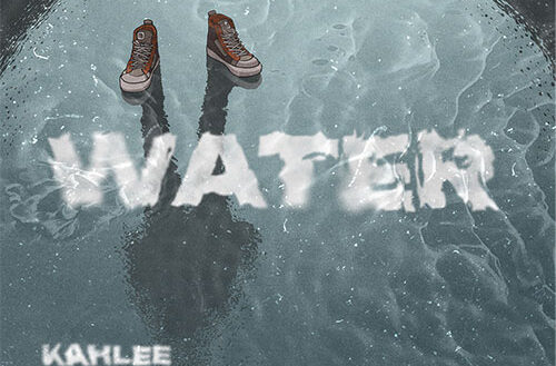 Two sneakers standing in reflective water with the word ‘WATER’ beneath them, representing introspection and growth in Hip-Hop — Kahlee, Digital Martyrs, Ash the Author single artwork.