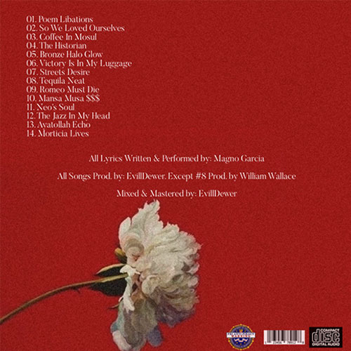 Abstract album artwork showing a blue silhouette figure being embraced by red hands against a textured red background, representing introspection and emotional depth in Hip-Hop.