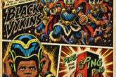 Comic-style cover art showing futuristic Viking warriors in gold helmets and armor, representing the “Black Vykins” single by Mike Titan and Tali Rodriguez.