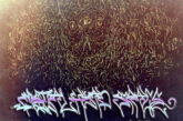 Distorted mechanical skull illustration above futuristic graffiti lettering for Boxguts and DJ Akoza’s “Cyborg’s Revenge” single artwork with dark underground Hip-Hop aesthetic.