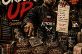 Cover artwork for Street Da Villan's single "Orders Up" produced by Sinamatik featuring Street Da Villan dressed as a chef inside a gritty kitchen, cooking metaphorical Hip-Hop bars on a grill surrounded by references to lyricism, punchlines, street wisdom, and authentic rap culture.