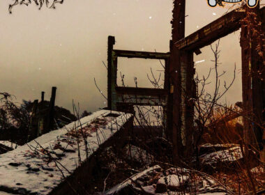 Cover art for Benny Slumz and Skinny Bonez Tha Godfatha's single "Picture Dat," featuring a desolate snow-covered ruin that reflects the song's cinematic and melancholic atmosphere.