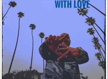 Cover art for Mic Bles and producer Avant Garde's single "From The Westside With Love," featuring Mic Bles beneath towering California palm trees while forming a Westside hand sign against a blue sky.