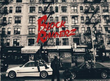 Cover art for "Block Raiderz" by Slik Jack and Vincent Pryce featuring Daniel Son and Bub Styles showing a gritty city block with classic BMWs and bold red title lettering.