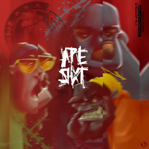 Cover artwork for G Fam Black and P-Ro’s Ape Shxt, featuring the single “Off-Brand” with Sankofa, produced by Tali Rodriguez.