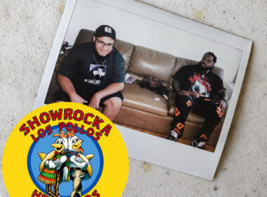 Cover artwork for Showrocka's single "Los Pollos Hermanos" featuring Mexico City lyricist Perro Lu.
