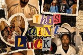 Collage-style cover art for This Ain’t Luck by AceWonda, AJ The Big Fella and A Producer Named 2, featuring family photographs and the album title in colorful cutout letters.