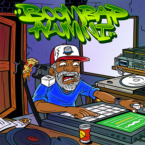 Cover artwork for DJ Kawon’s Boombap Alumni, featuring “Intrusive Thoughts” with G Fam Black. Verify against the intended artwork before publishing.