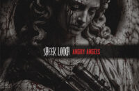 Sheek Louch “Angry Angels” single cover featuring a dark stone angel holding a rifle with blood-red details.